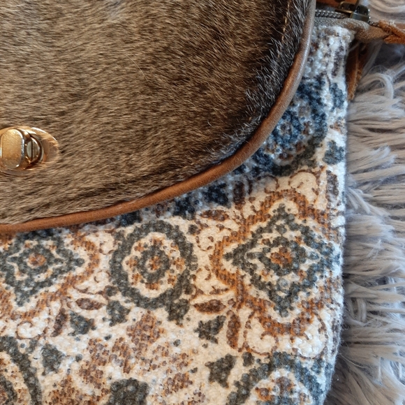 Myra Bag Canvas, Leather and Hairon Crossbody Bag - Picture 7 of 14